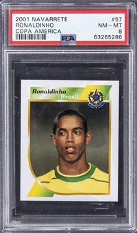 2001 Navarrete Copa America #57 Ronaldinho - PSA NM-MT 8 (POP 1, 2 Higher)